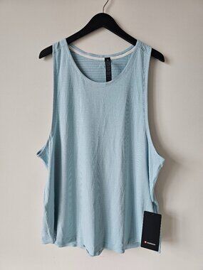 NWT LULULEMON FOAM Light Blue License To Train Tank Top Shirt Men's XXL